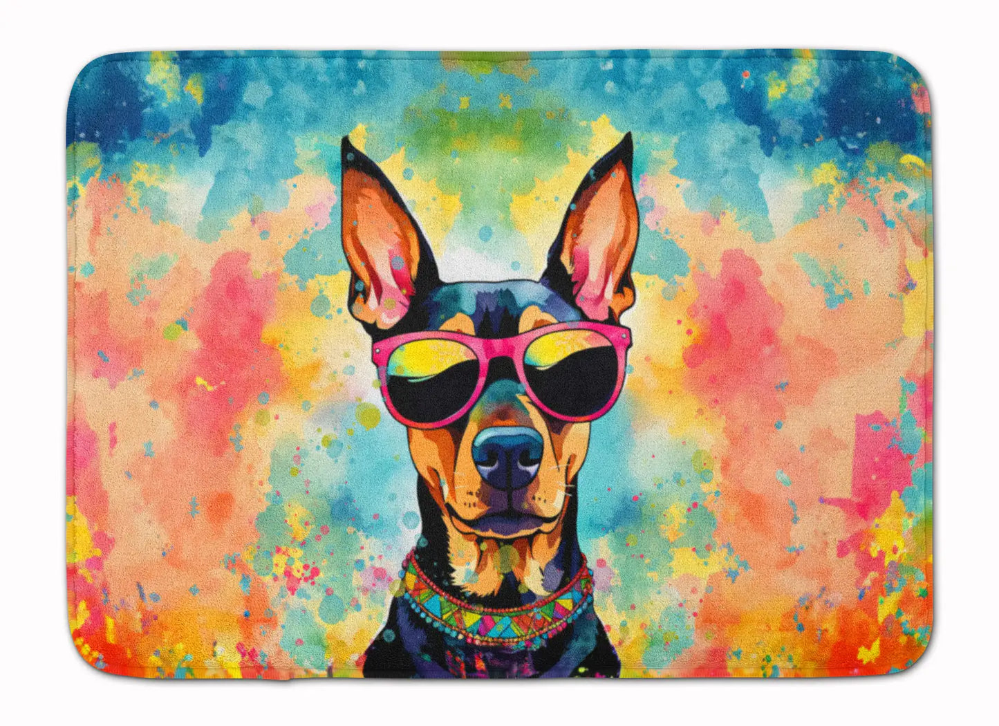 Doberman Pinscher Hippie Dawg Memory Foam Kitchen Mat