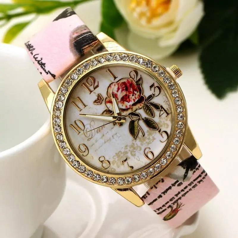 Floral with CZ Watch