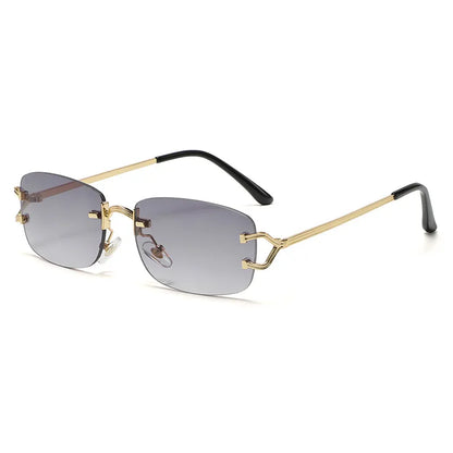 New Rimless Diamond Cut Sunglasses