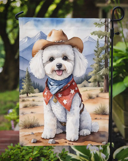 Bichon Frise Cowboy Welcome Garden Flag