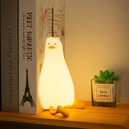 Lie-Flat Duck Silicone Night Light