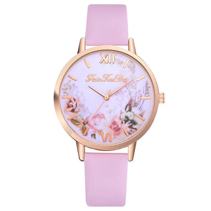 Tan Strap Floral Bee Watch