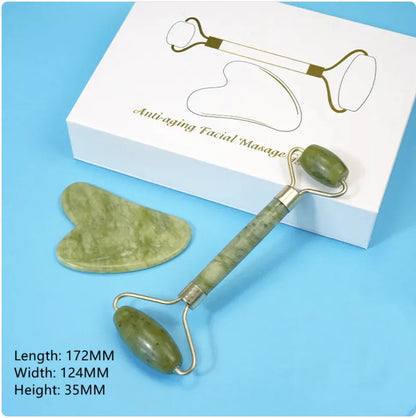 Jade Roller and Scraping Massage Tool