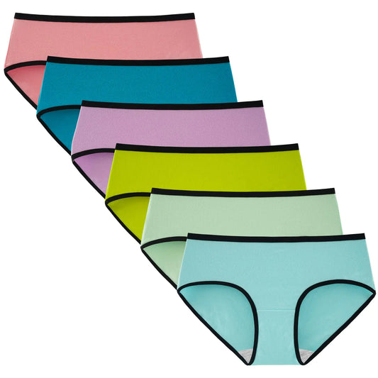 INNERSY Womens Underwear Cotton Hipster Panties Regular & Plus Size 6-Pack X-Small Spun Sugar