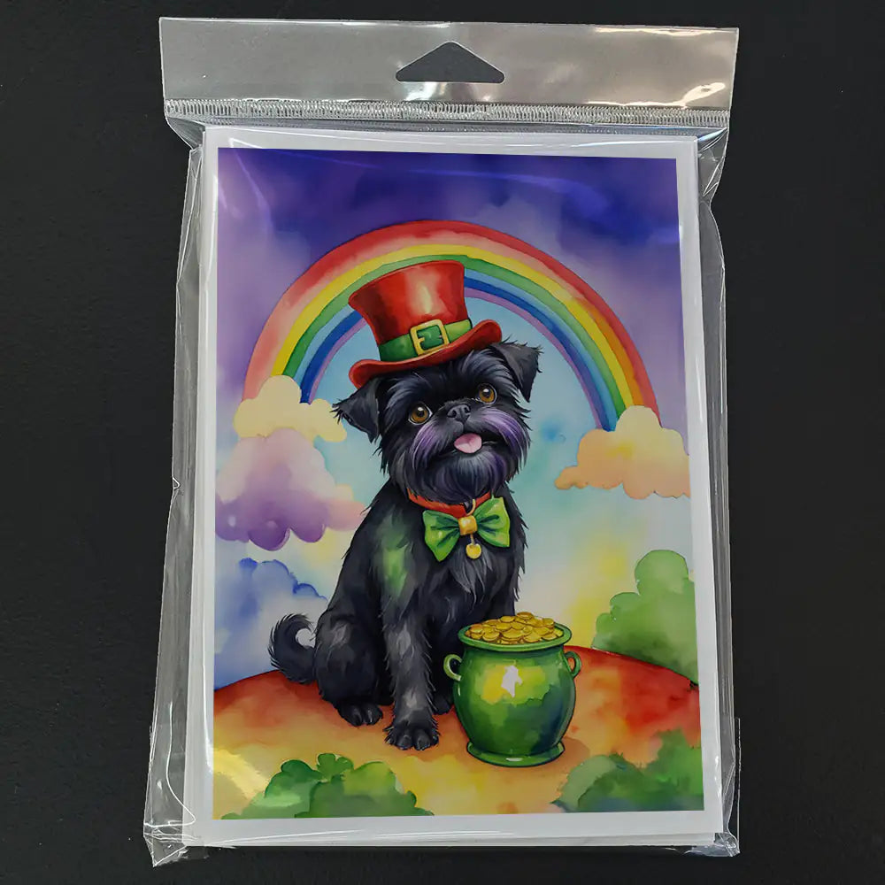 Affenpinscher St Patrick's Day Greeting Cards Pack of 8