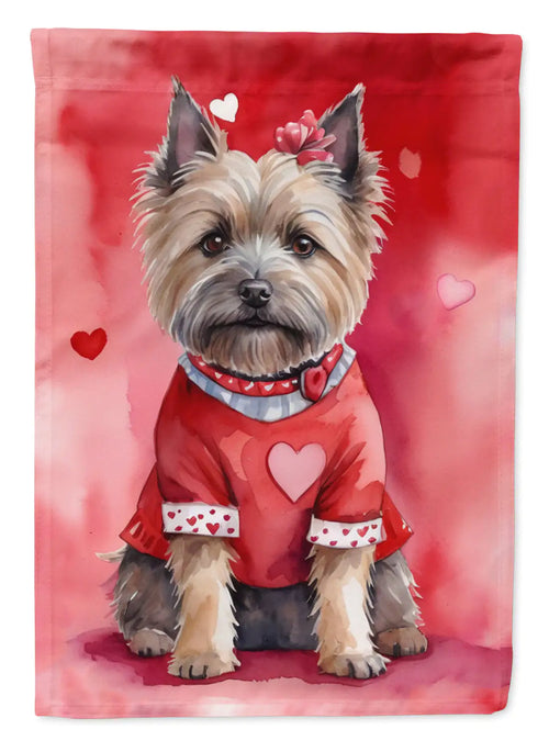 Cairn Terrier My Valentine Garden Flag