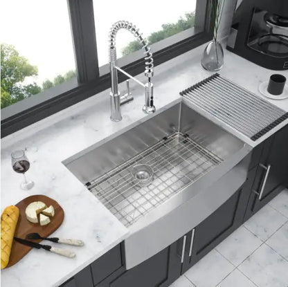 Stainless Steel Apron Front Farmhouse Sink - Prohibited For Sale On Amazon