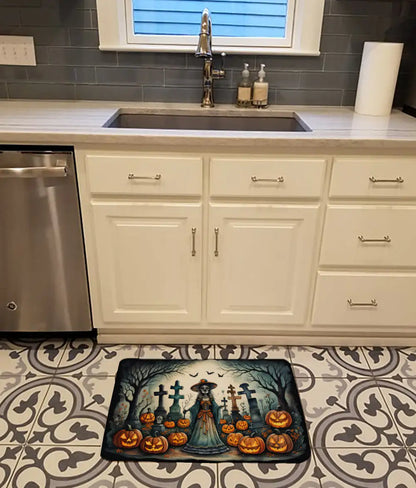 La Catrina Skeleton Spooky Halloween Memory Foam Kitchen Mat