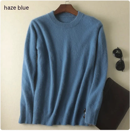 Thick Cashmere Round Neck Sweater