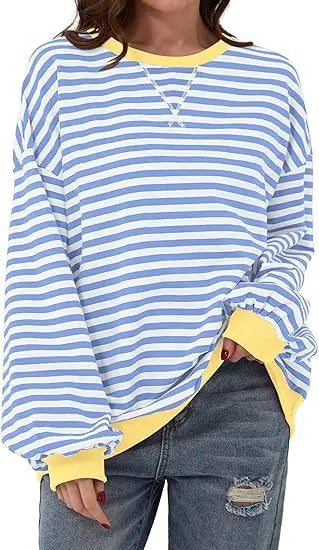 Striped Sweatshirt In Contrasting Colors