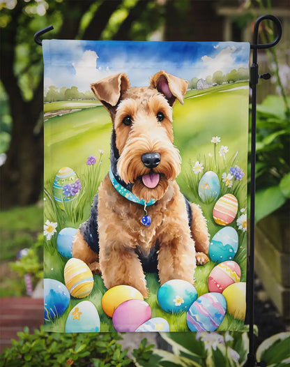 Airedale Terrier Easter Egg Hunt Garden Flag