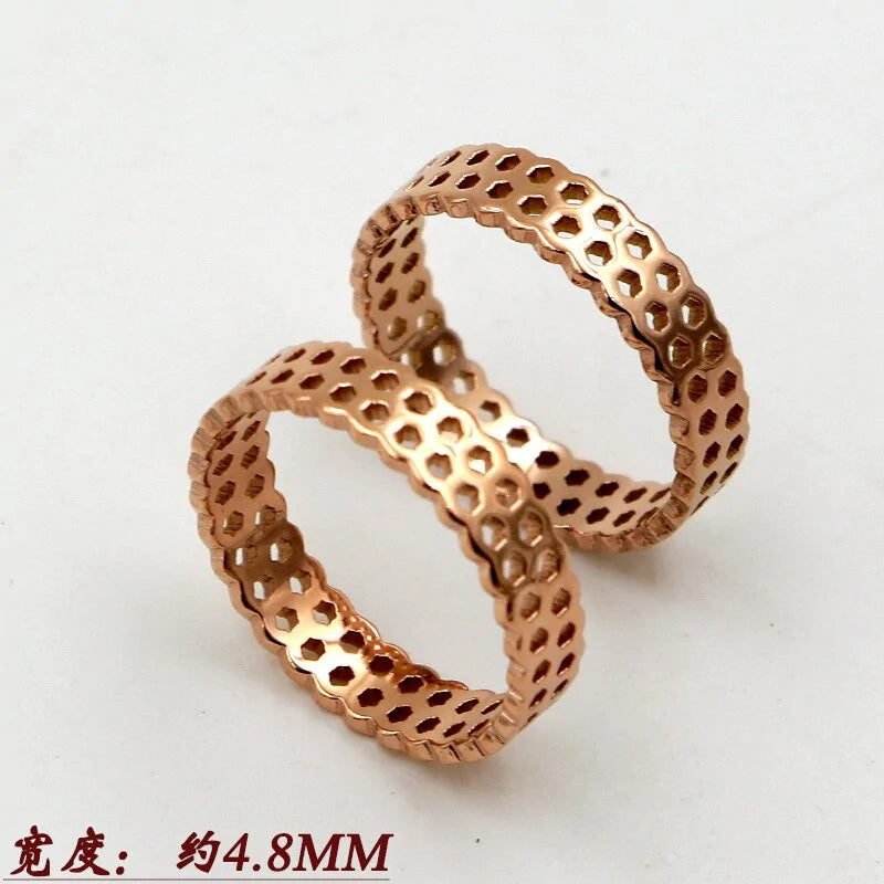 Honeycomb Ring - Rose Gold