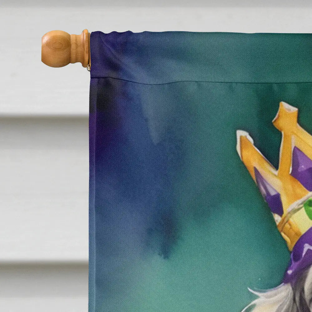 Afghan Hound King of Mardi Gras House Flag