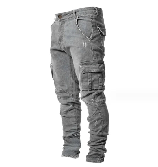 Skinny Jeans With Side Pockets And Feet For Men