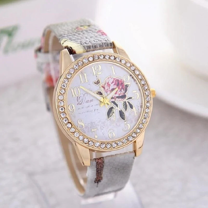 Floral with CZ Watch