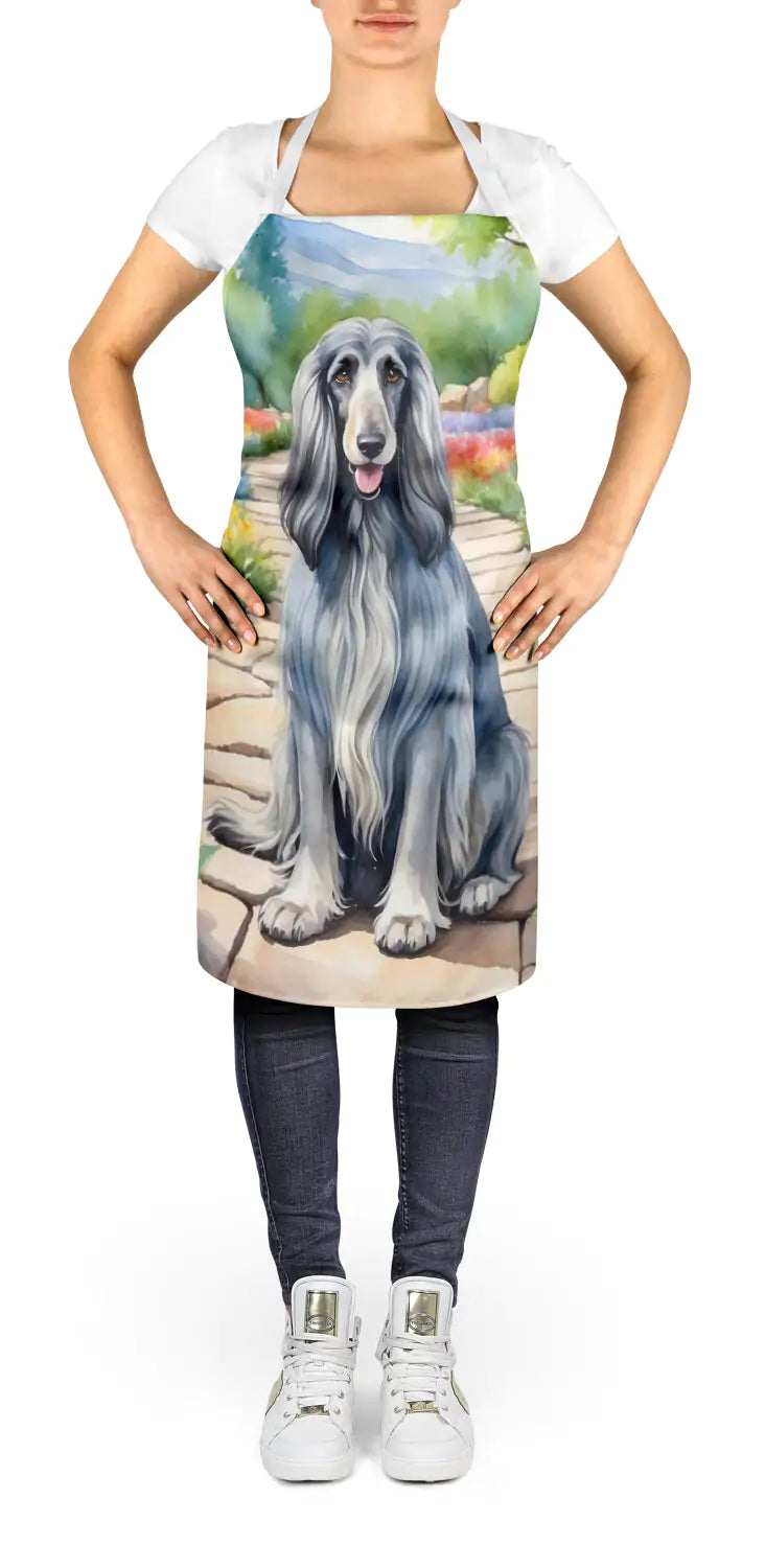 Afghan Hound Spring Garden Apron