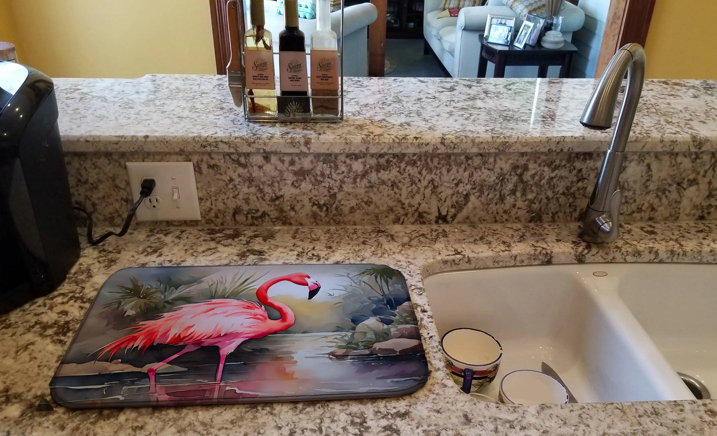 Flamingo Dish Drying Mat