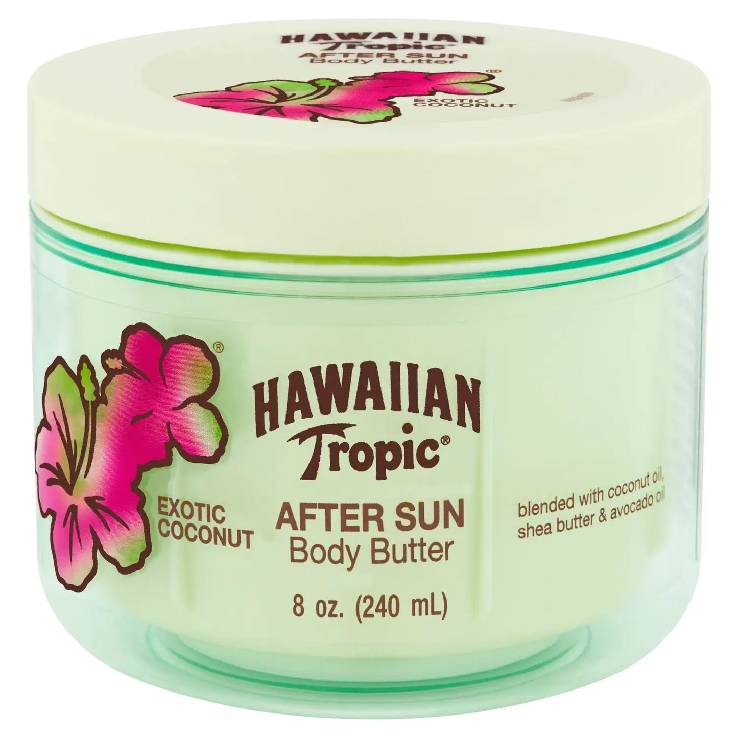 Hawaiian Tropic After Sun Body Butter with Coconut Oil, 8oz & Banana Boat Sport Ultra SPF 50 Lip Sunscreen Twin Pack | After Sun Lotion & Lip Balm Bundle 8 Fl Oz (Pack of 1) After Sun+ Lip Balm, SPF 50