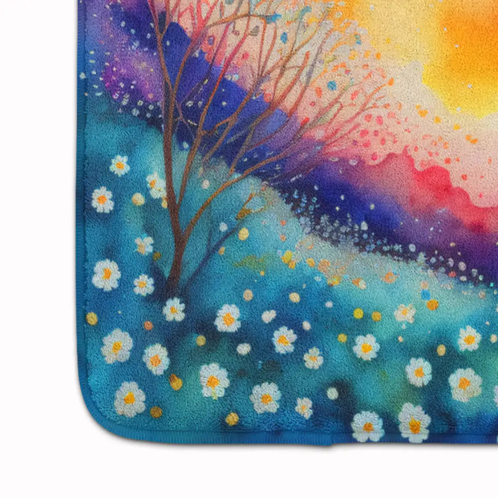 Gypsophila in Color Memory Foam Kitchen Mat