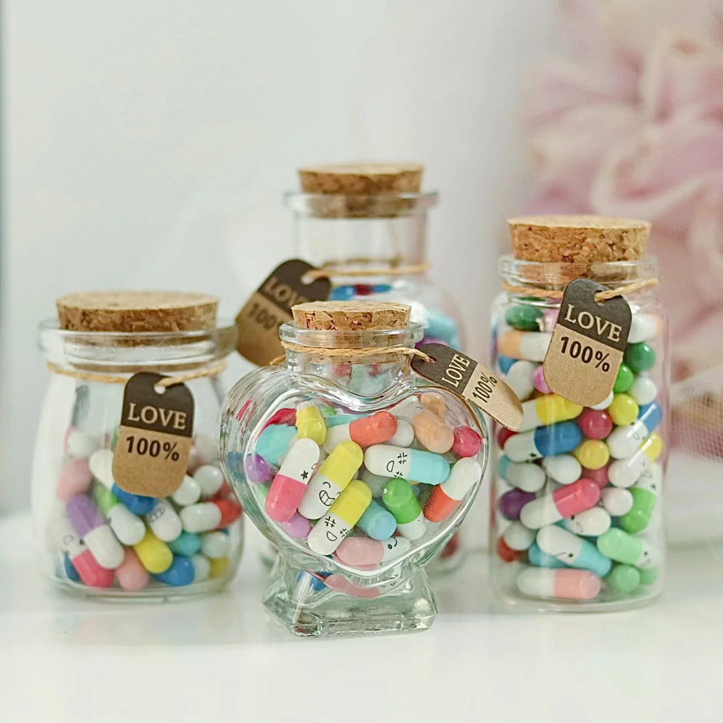 Love Letter Capsules in Glass Bottle