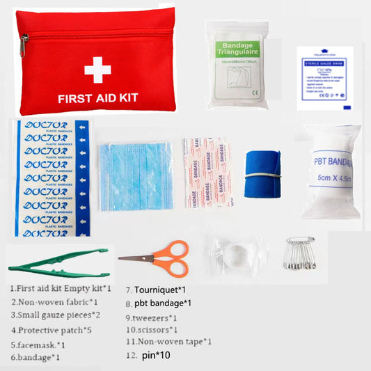 Large Portable Medical Emergency Kit for Travel & Car