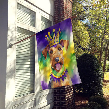 Airedale Terrier King of Mardi Gras House Flag