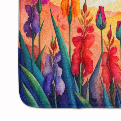 Gladiolus in Color Memory Foam Kitchen Mat