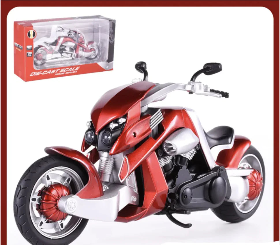 Alloy Sports Motorcycle Toy – Kids' Simulation Model