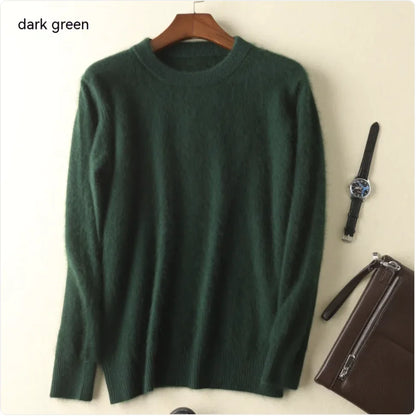 Thick Cashmere Round Neck Sweater