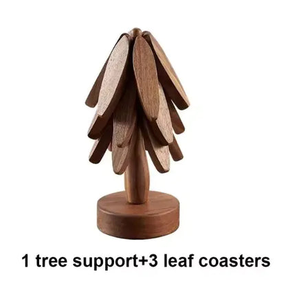 Tree Design Stand Wooden Coaster