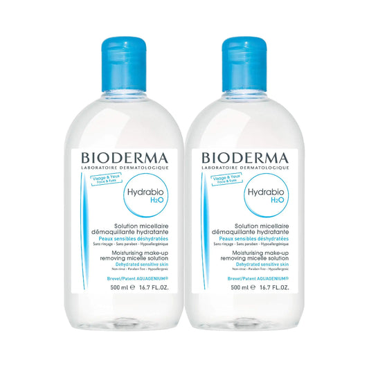 Bioderma - Hydrabio H2O Micellar Water - Face Cleanser and Makeup Remover - Micellar Cleansing Water for Dehydrated Sensitive Skin 33.4 Fl Oz (Pack of 1)