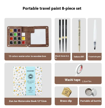 Mini Watercolor Painting Set