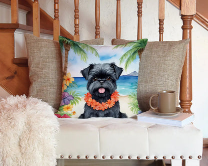 Affenpinscher Luau Throw Pillow