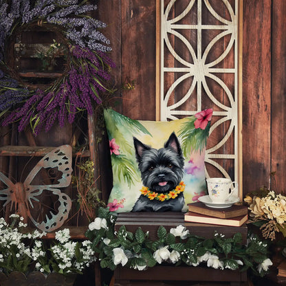 Cairn Terrier Luau Throw Pillow