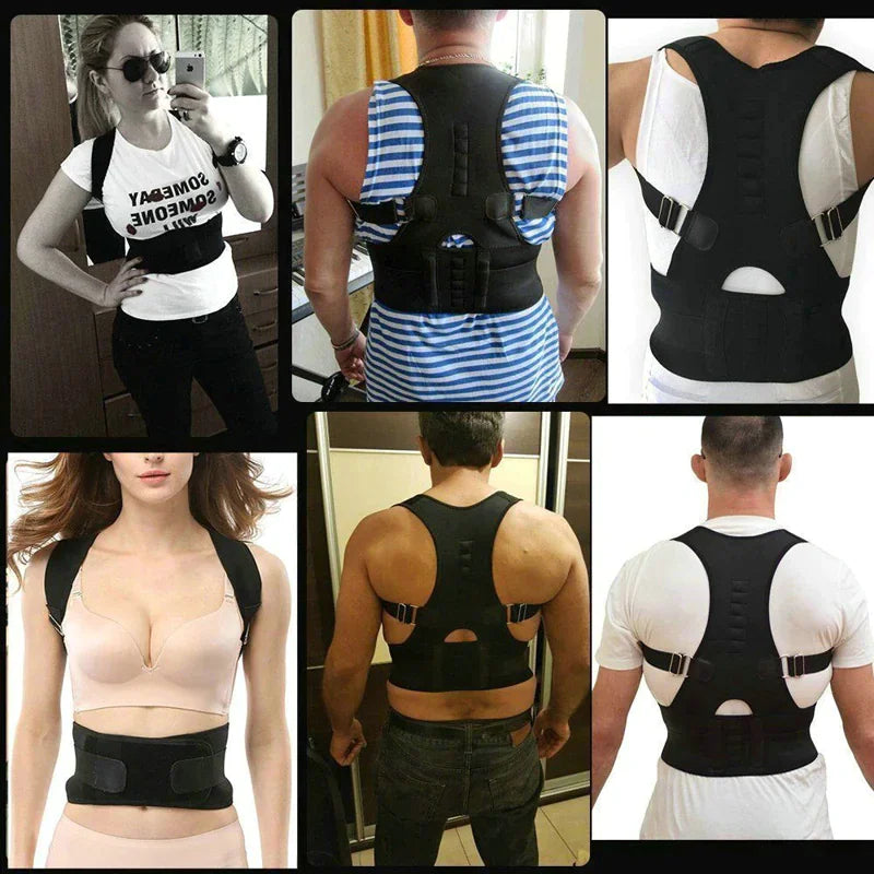 Posture Corrector Support Magnetic Back Shoulder Brace Belt Band For Men Women