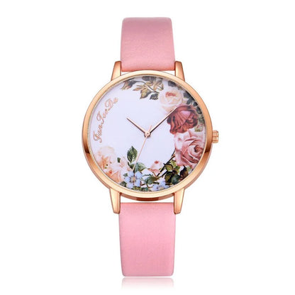 Simple White Floral Watch