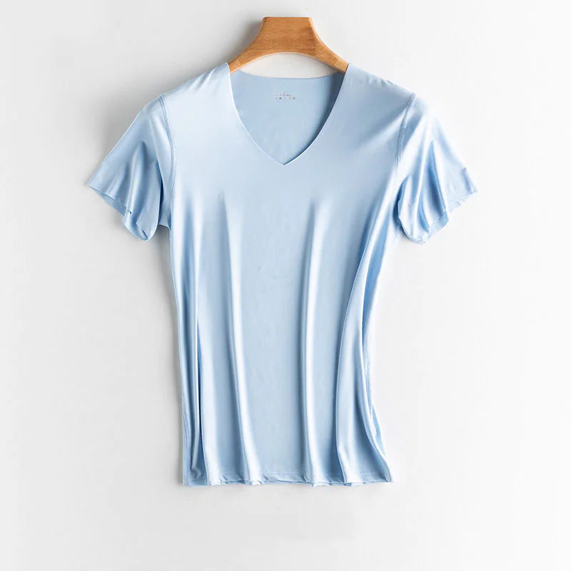 Ice Silk V-Neck T-Shirt