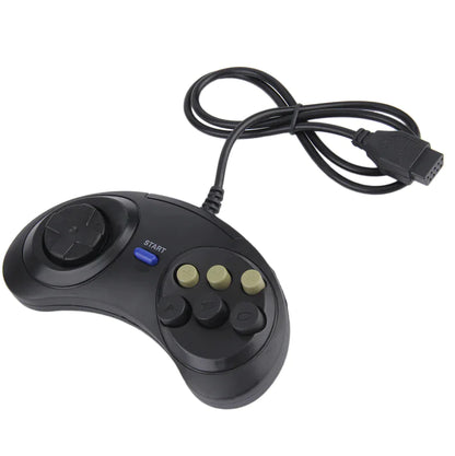 2X 6 Button Game Pad Controller For SEGA Genesis Black Old School Classic New