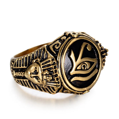 Egyptian Pharaohs Eye of Horus Ring