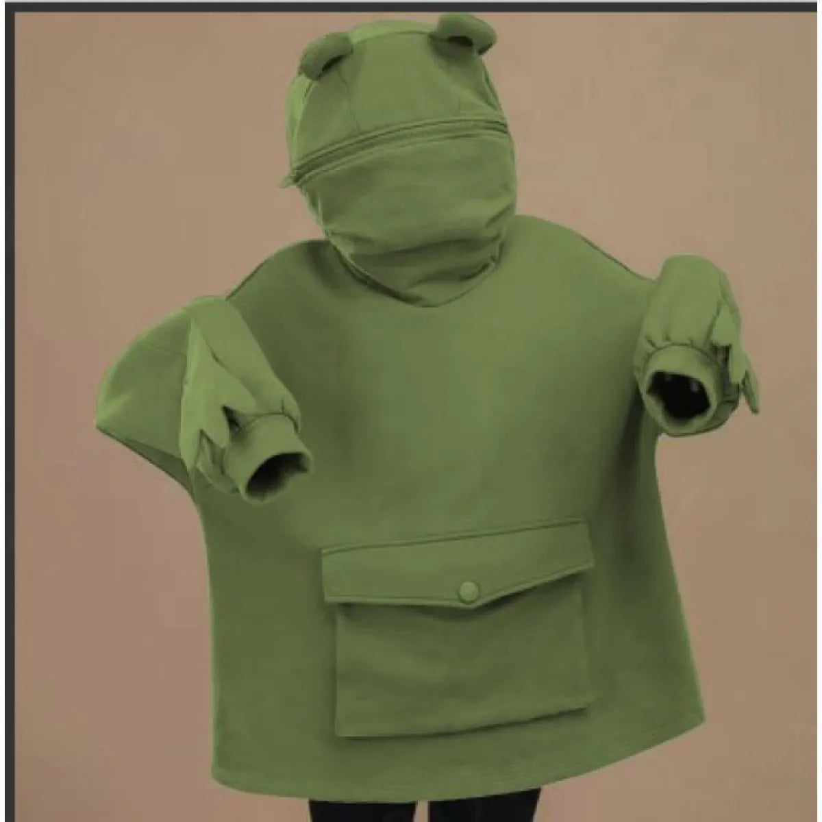 Frog Hooded Lazy Coat Jacket