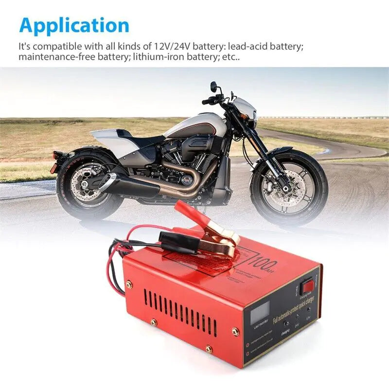 Maintenance Free Battery Charger 12V/24V 10A 140W Output For Electric Car Pro