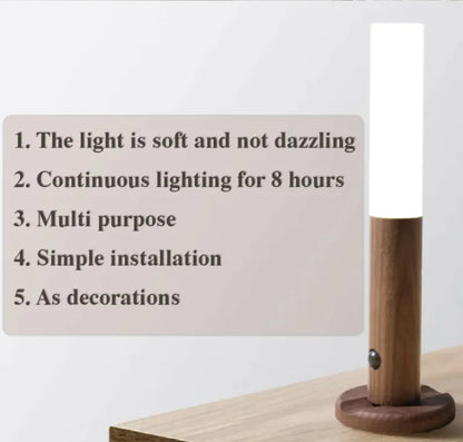 Magnetic Wood Wireless Night Light