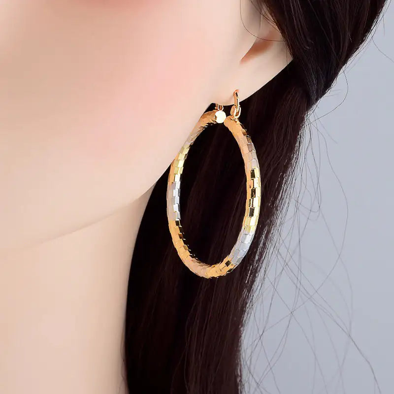 Simple Gold Women's Metal Alloy Earrings