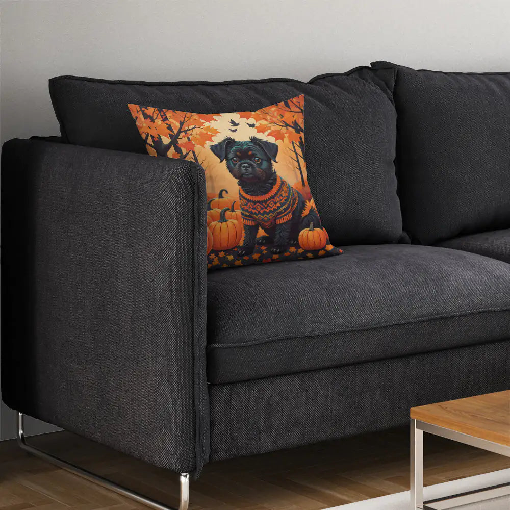 Affenpinscher Fall Throw Pillow