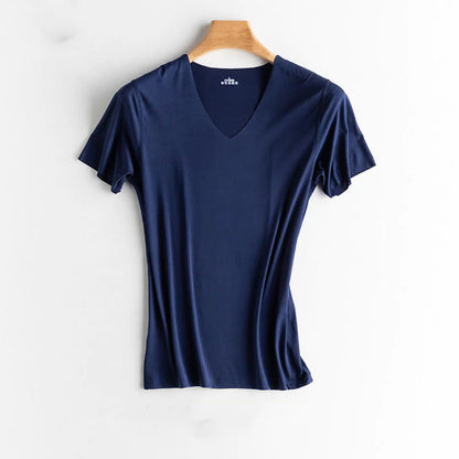 Ice Silk V-Neck T-Shirt