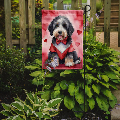 Bernedoodle My Valentine Garden Flag