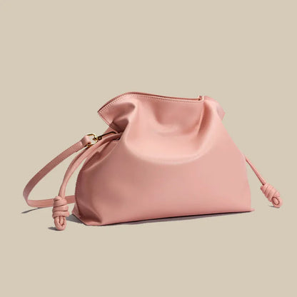 Women Fashion Pleated Cowhide Bag