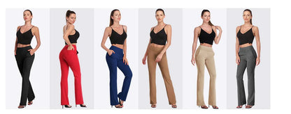 Women's Knitted Flared Pants with Side Pockets