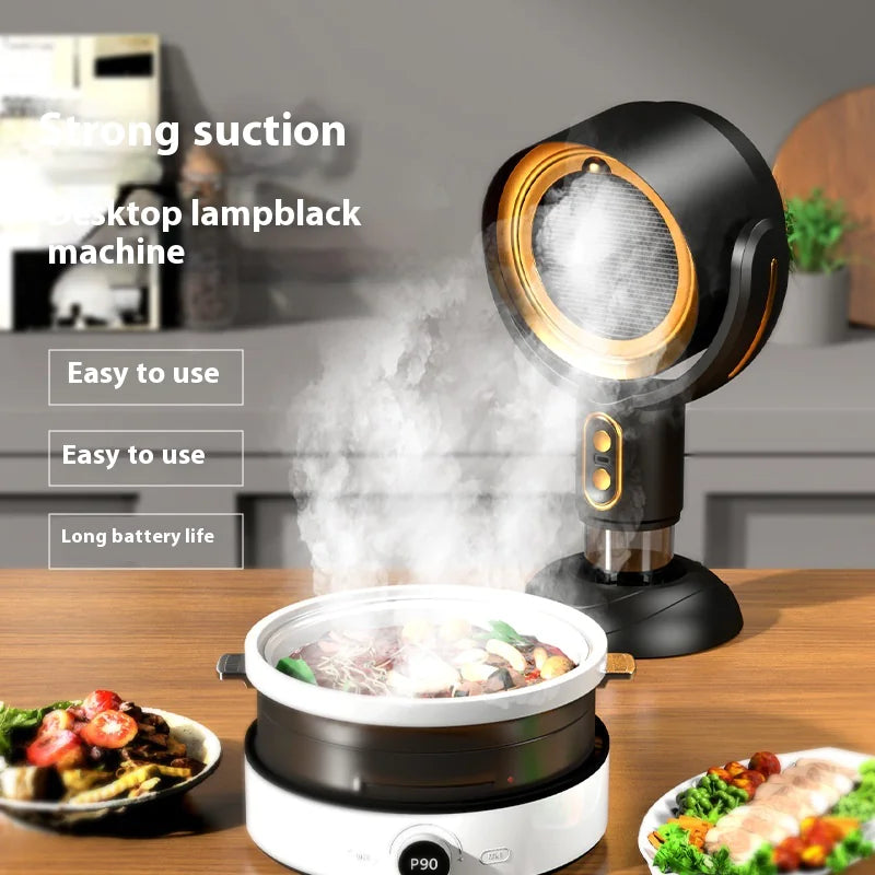 Portable Desktop Range Hood Anion Smoke Removal Deodorant Sterilization Air Purification