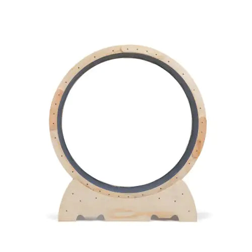 The Large Cat Running Wheel Is Suitable For Indoor Cats, Sturdy, Quiet And Lightweight, With Natural Wood Color